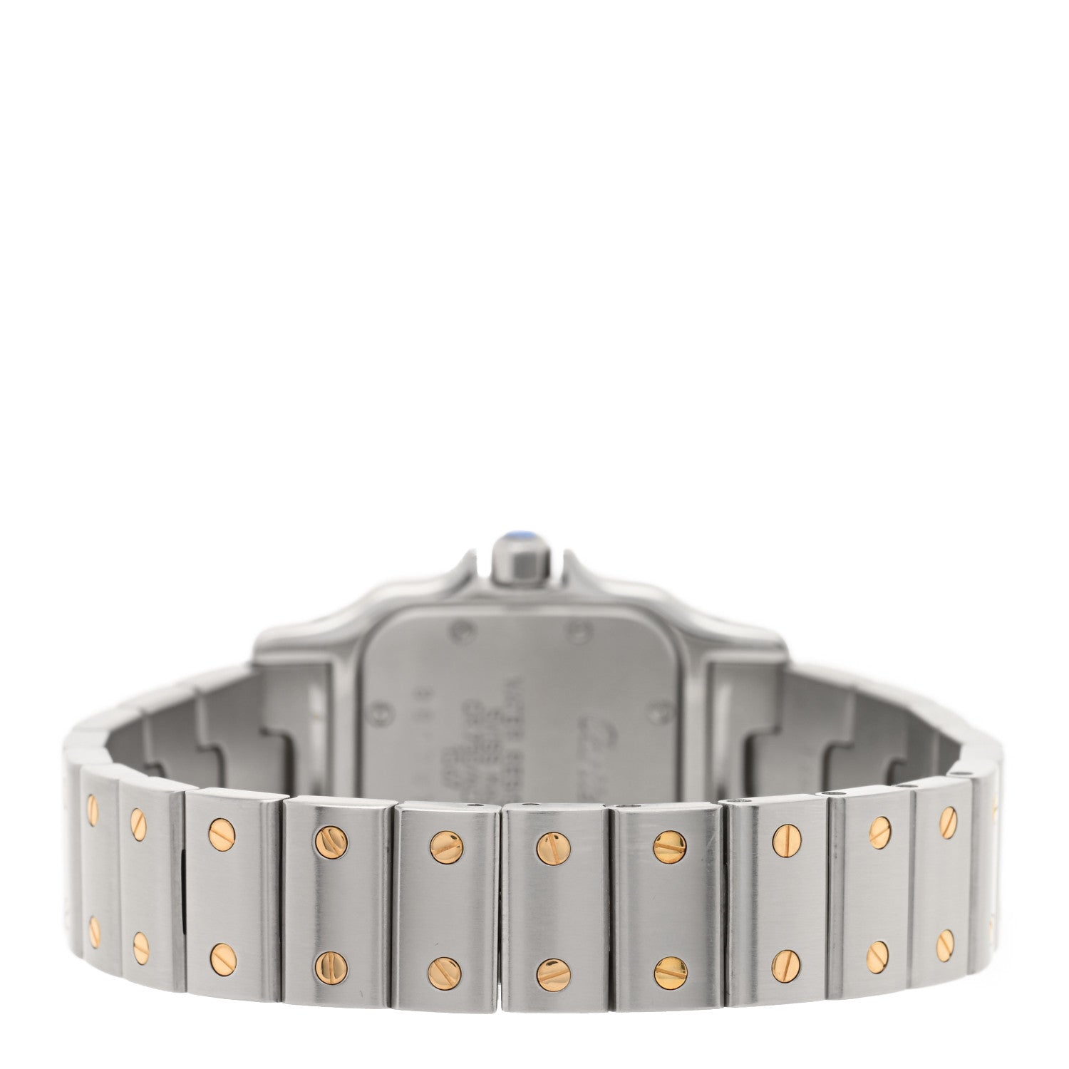 Cartier Stainless Steel 18K Yellow Gold 24mm Santos De Cartier Galbee Quartz Watch 3 of 4