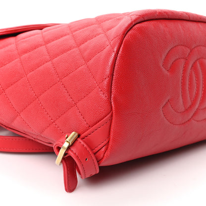 Chanel Caviar Quilted Filigree Backpack Red 9 of 10