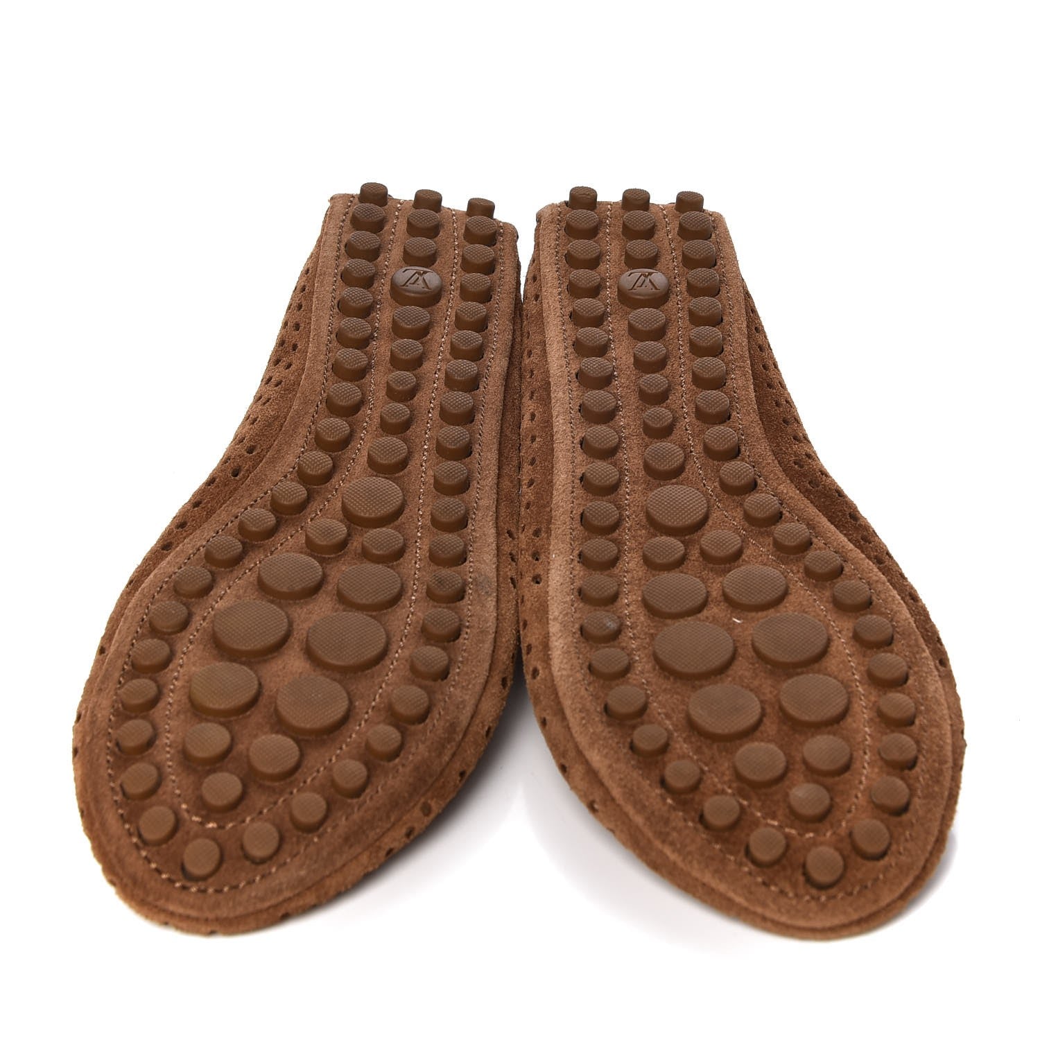 Louis Vuitton Suede Perforated Oxford Ballerina Flats 39 Cognac 7 of 11