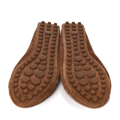 Louis Vuitton Suede Perforated Oxford Ballerina Flats 39 Cognac 7 of 11