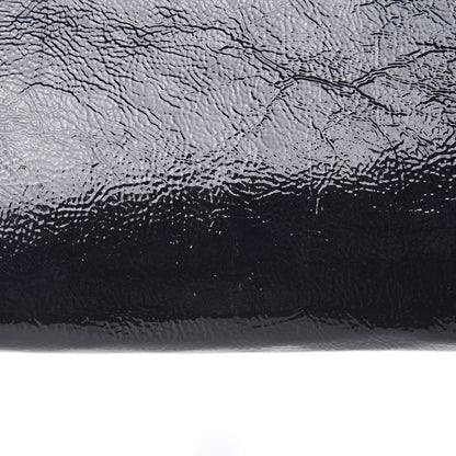 Saint Laurent Textured Patent Calfskin Large Belle De Jour Clutch Deep Marine 10 of 16