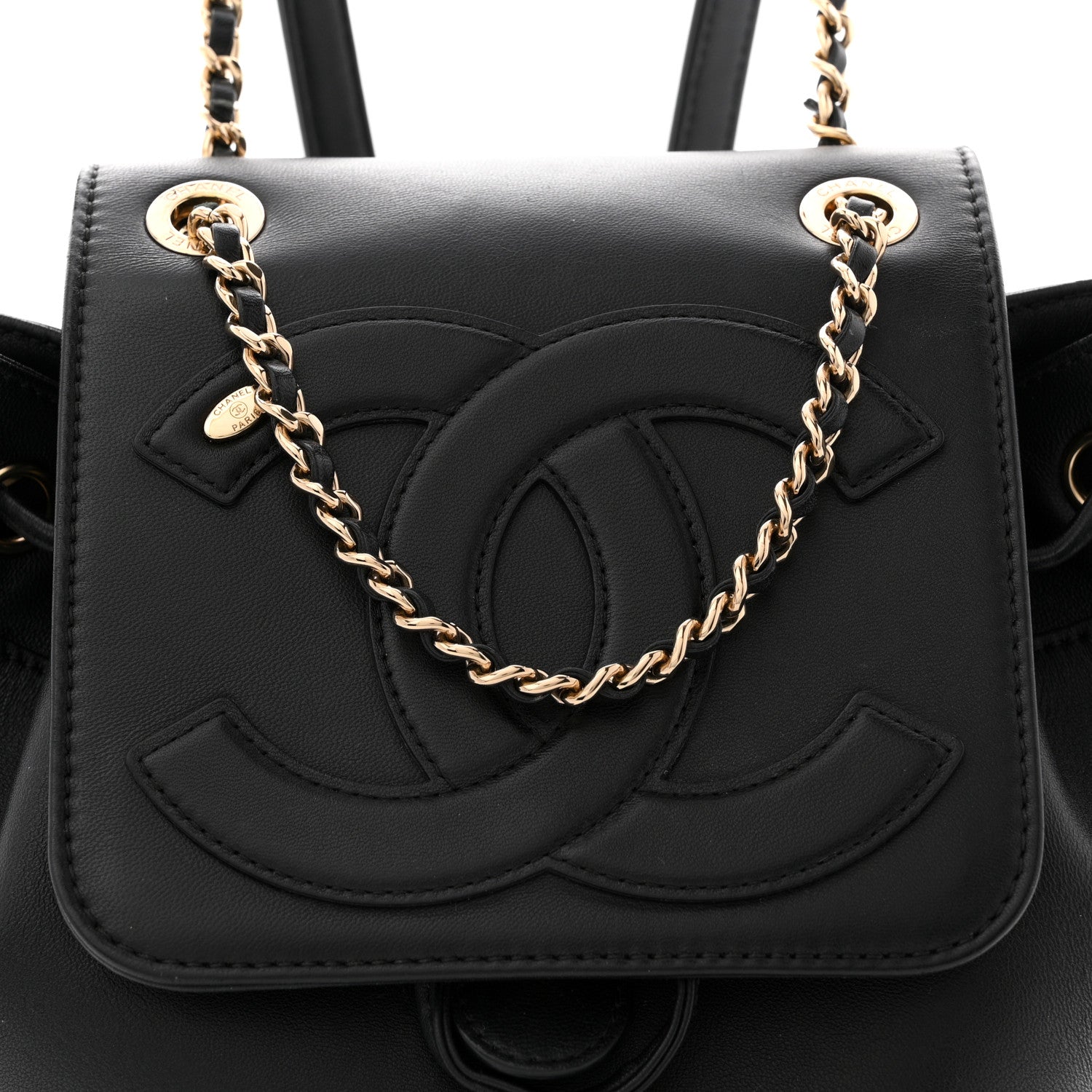 Chanel Lambskin CC Mania Backpack Black 8 of 11