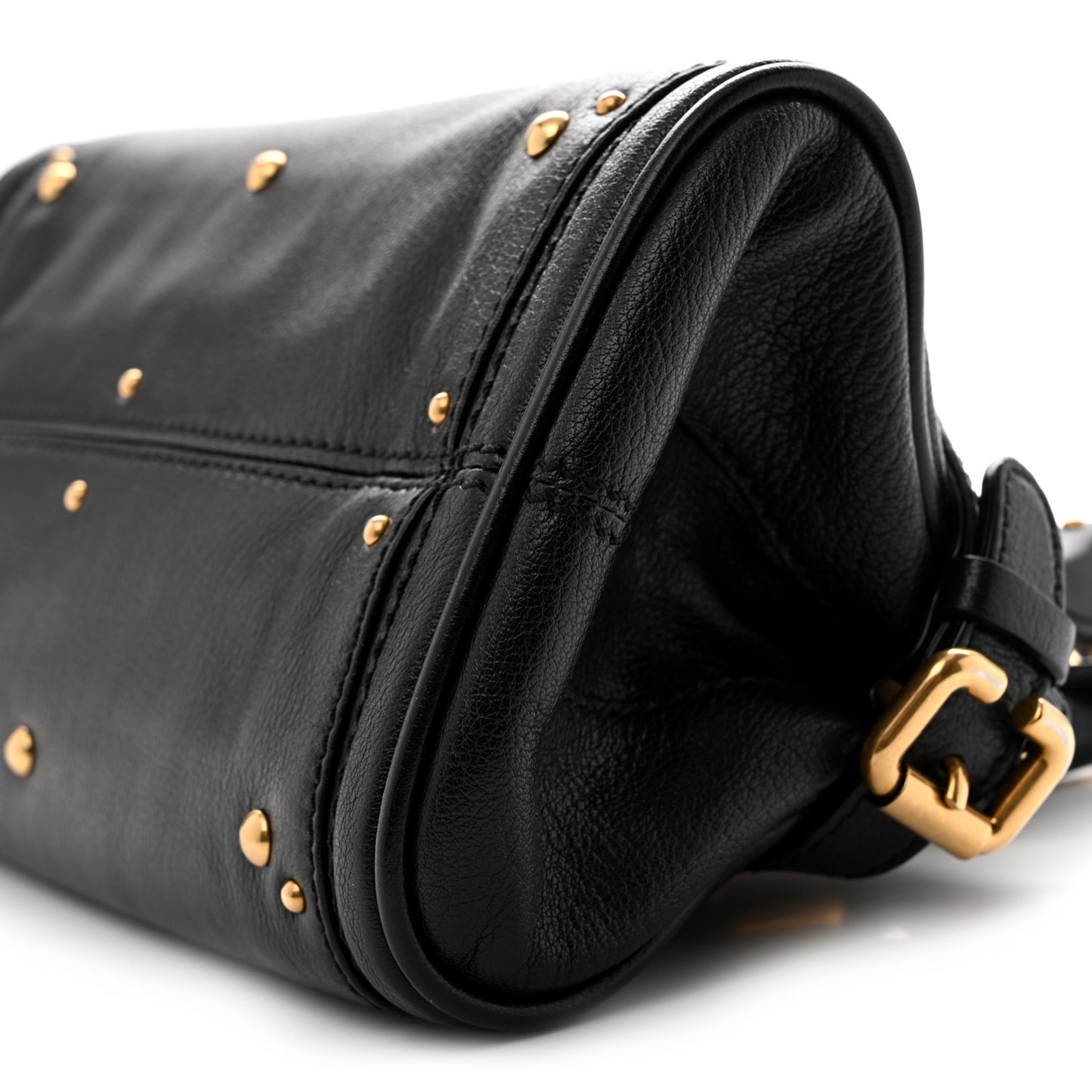 Grained Buffalo Small Paddington Black