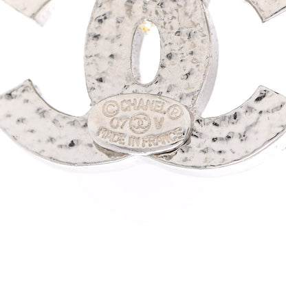Chanel Crystal Mini Timeless CC Earrings Silver 4 of 4
