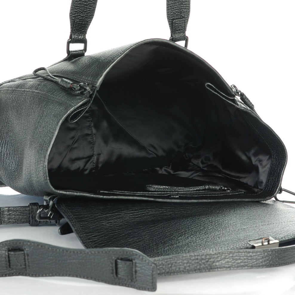 3.1 Phillip Lim 3.1 Textured Calfskin Large Pashli Satchel Black 7 of 15