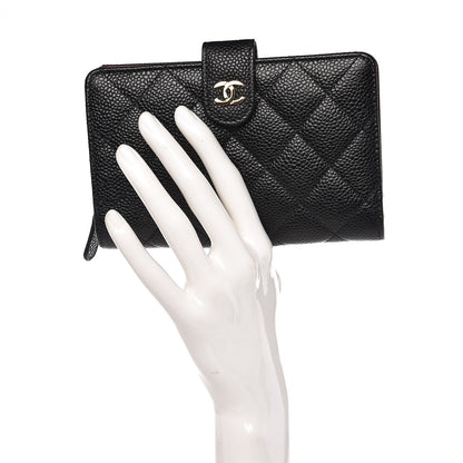 Chanel Caviar Quilted Zipped Pocket Wallet Black 2 of 8