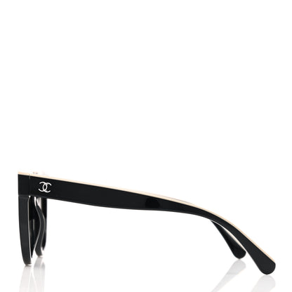 Chanel Acetate CC Butterfly Sunglasses 5414 Black Beige 3 of 7
