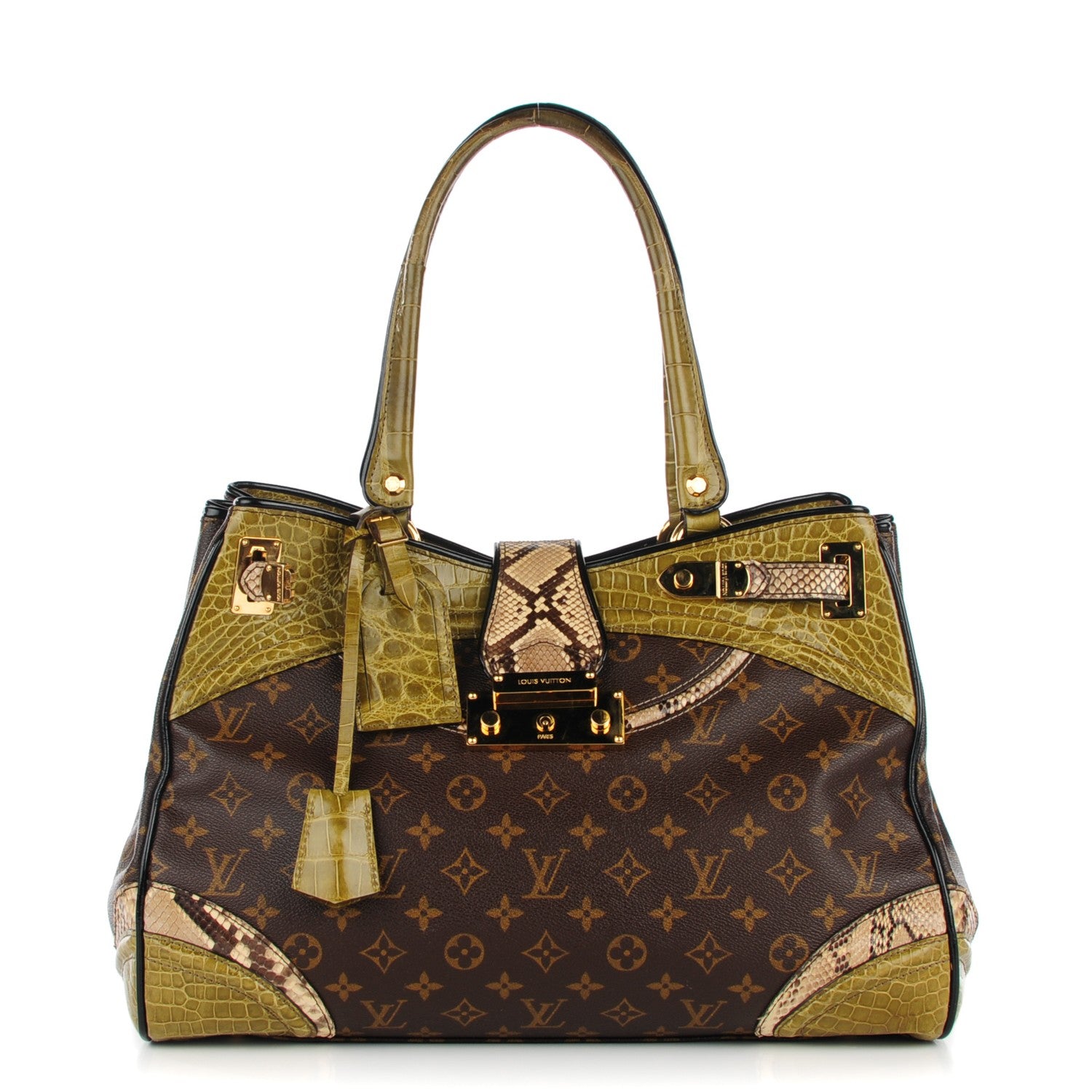 Louis Vuitton Monogram Python Alligator Monogramissime Exotic Shopper GM Vert 1 of 7