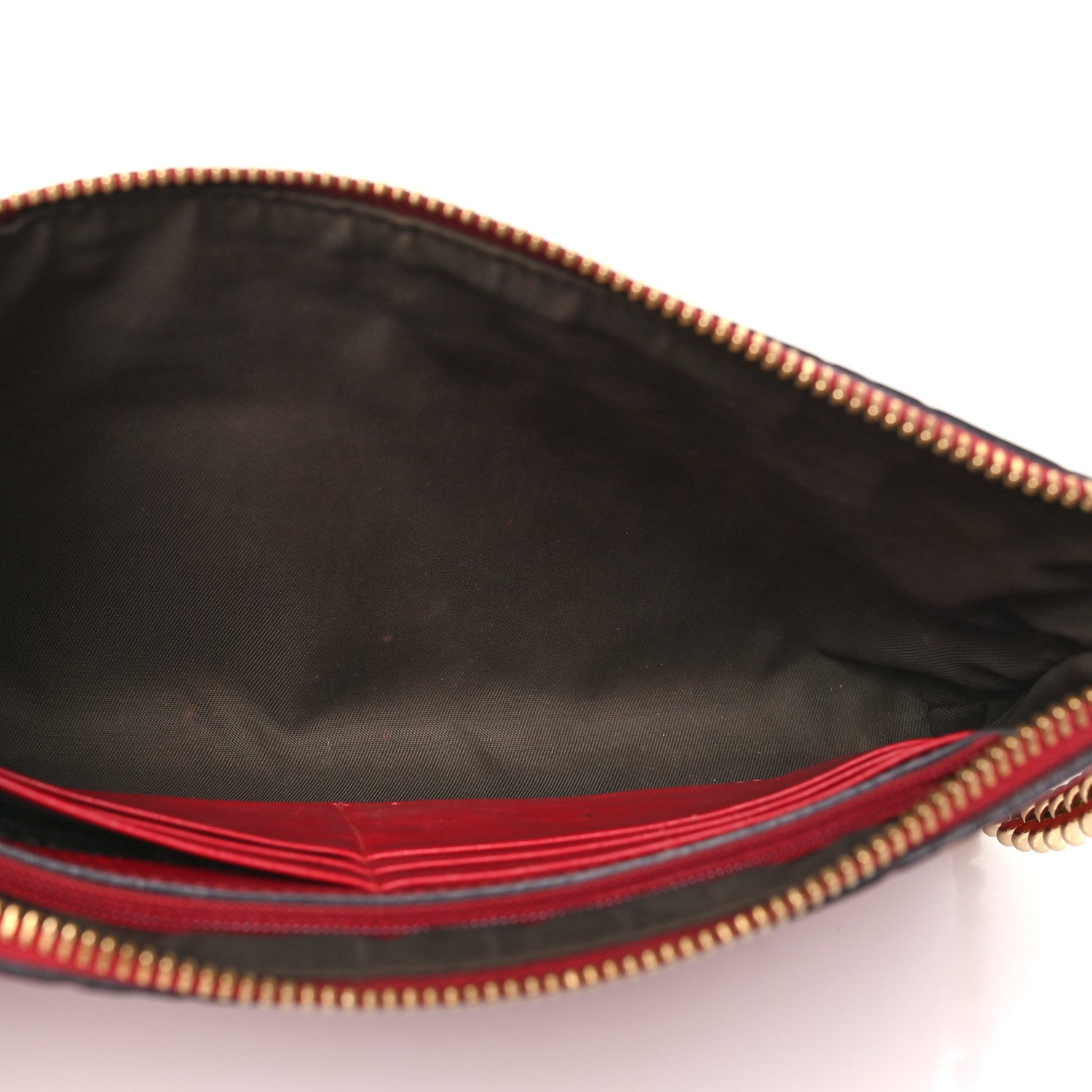 Gucci Guccissima Signature Wrist Wallet Hibiscus Red 5 of 13