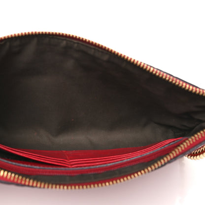 Gucci Guccissima Signature Wrist Wallet Hibiscus Red 5 of 13