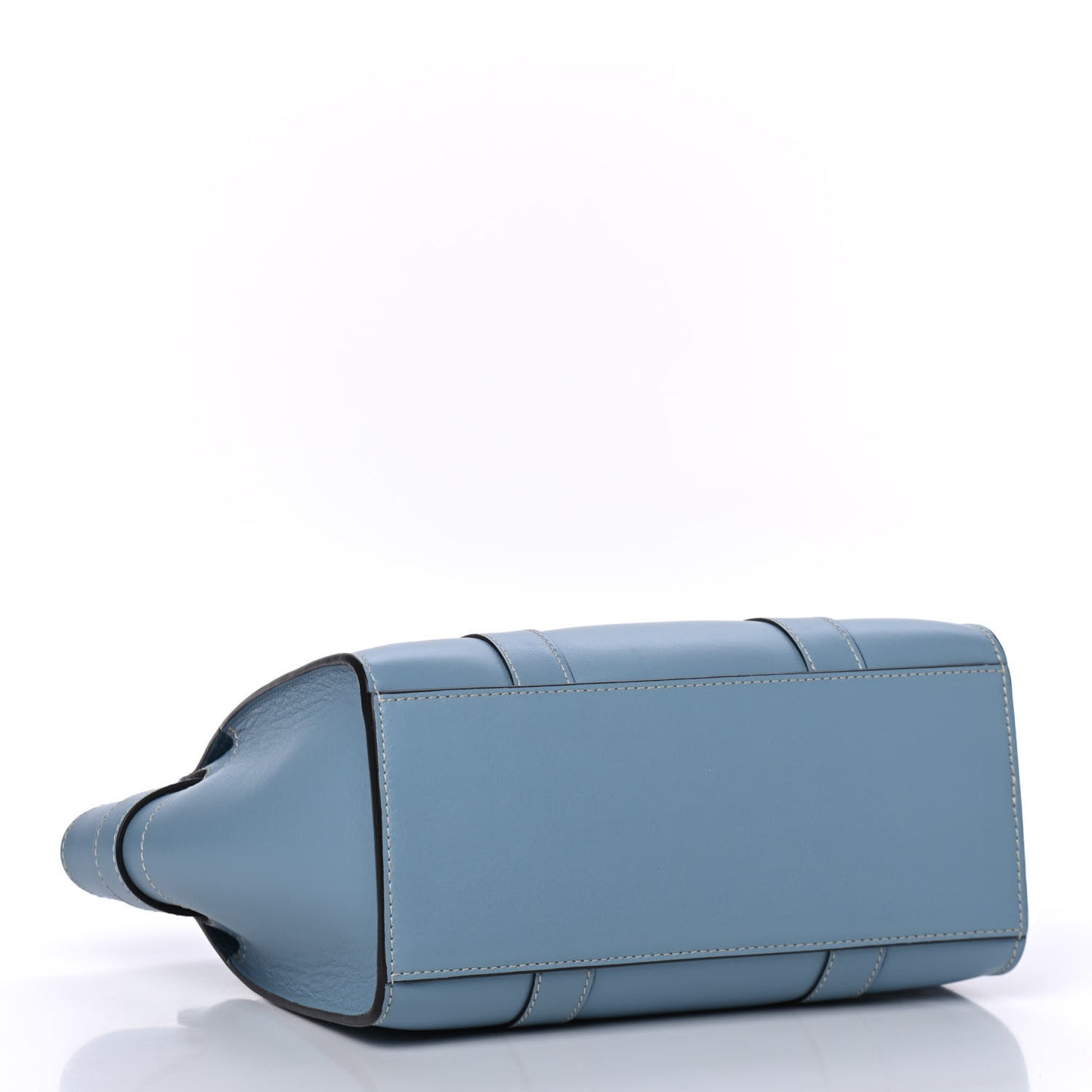 Silky Calfskin Small Bayswater Zip Tote Nordic Blue