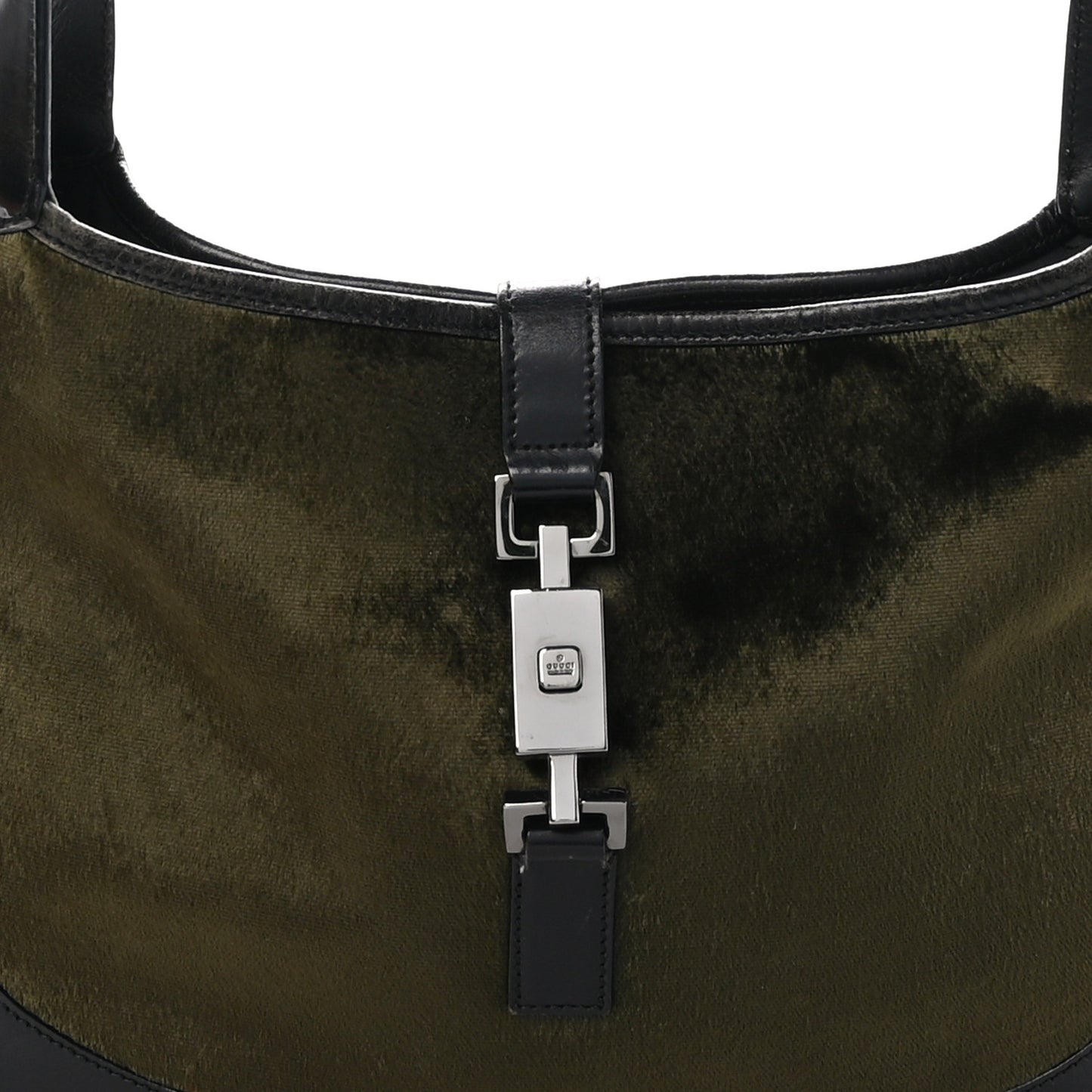 Velvet Calfskin Jackie O Hobo Black Green