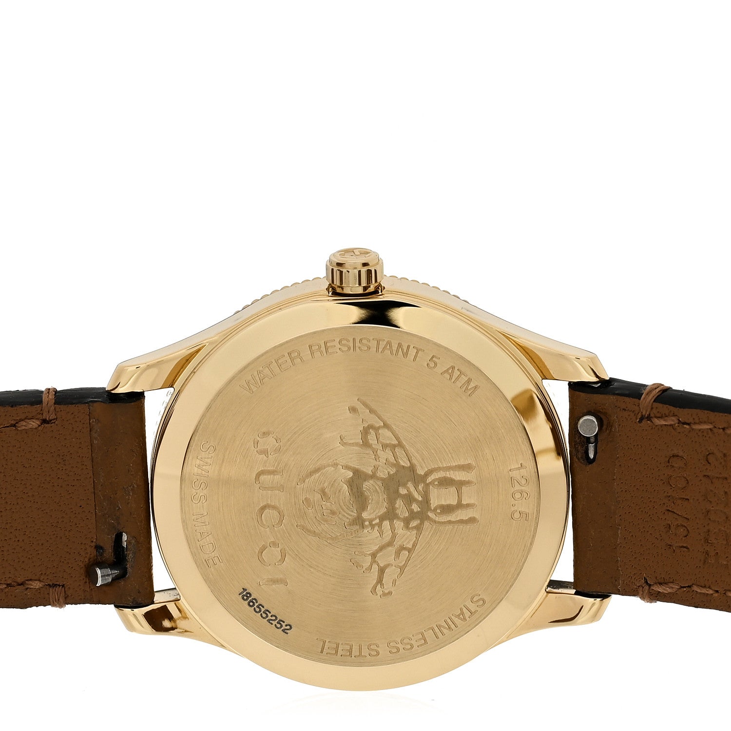 Gucci Stainless Steel Calfskin 29mm G-Timeless Bee Quartz Watch 4 of 4