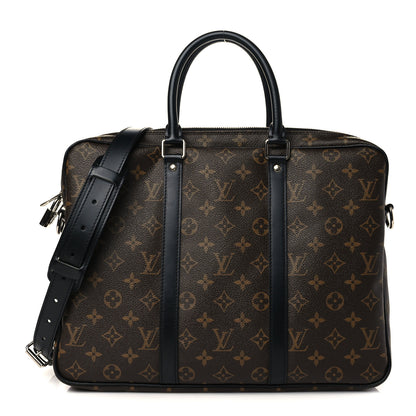 Louis Vuitton Monogram Macassar Porte-Documents Voyage PM 2 of 13