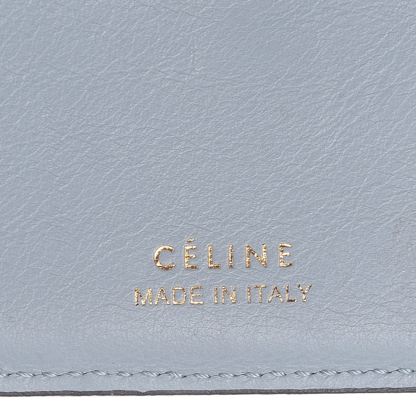 Drummed Calfskin Small Multifunction Folded Wallet Grey