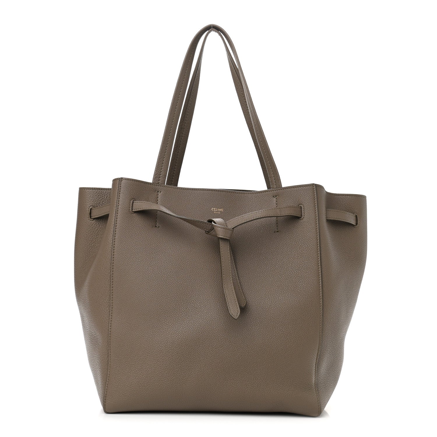 Celine Soft Grained Calfskin Small Belt Cabas Phantom Taupe 1 of 8