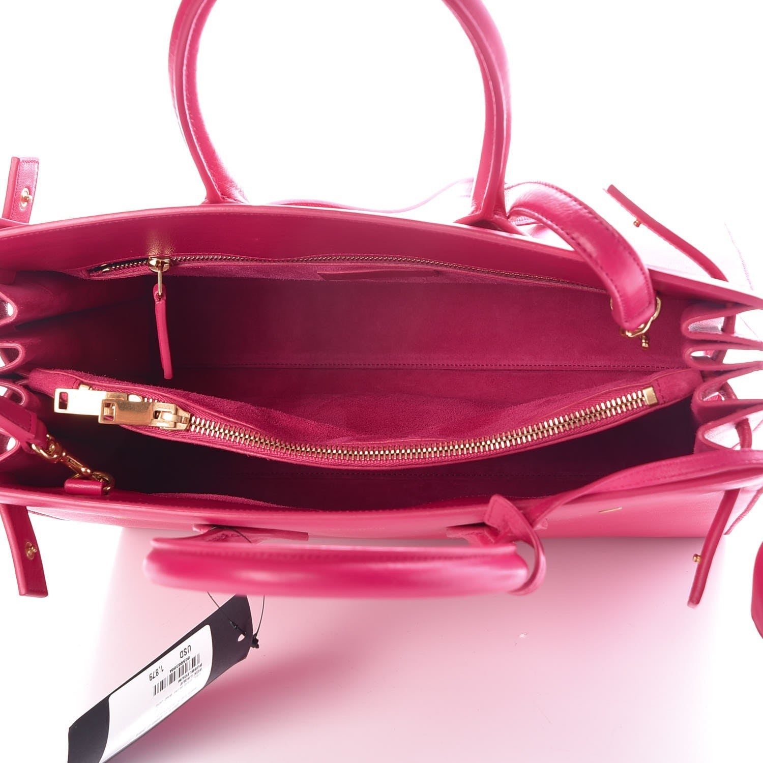 Saint Laurent Calfskin Small Sac De Jour Bubblegum 6 of 7