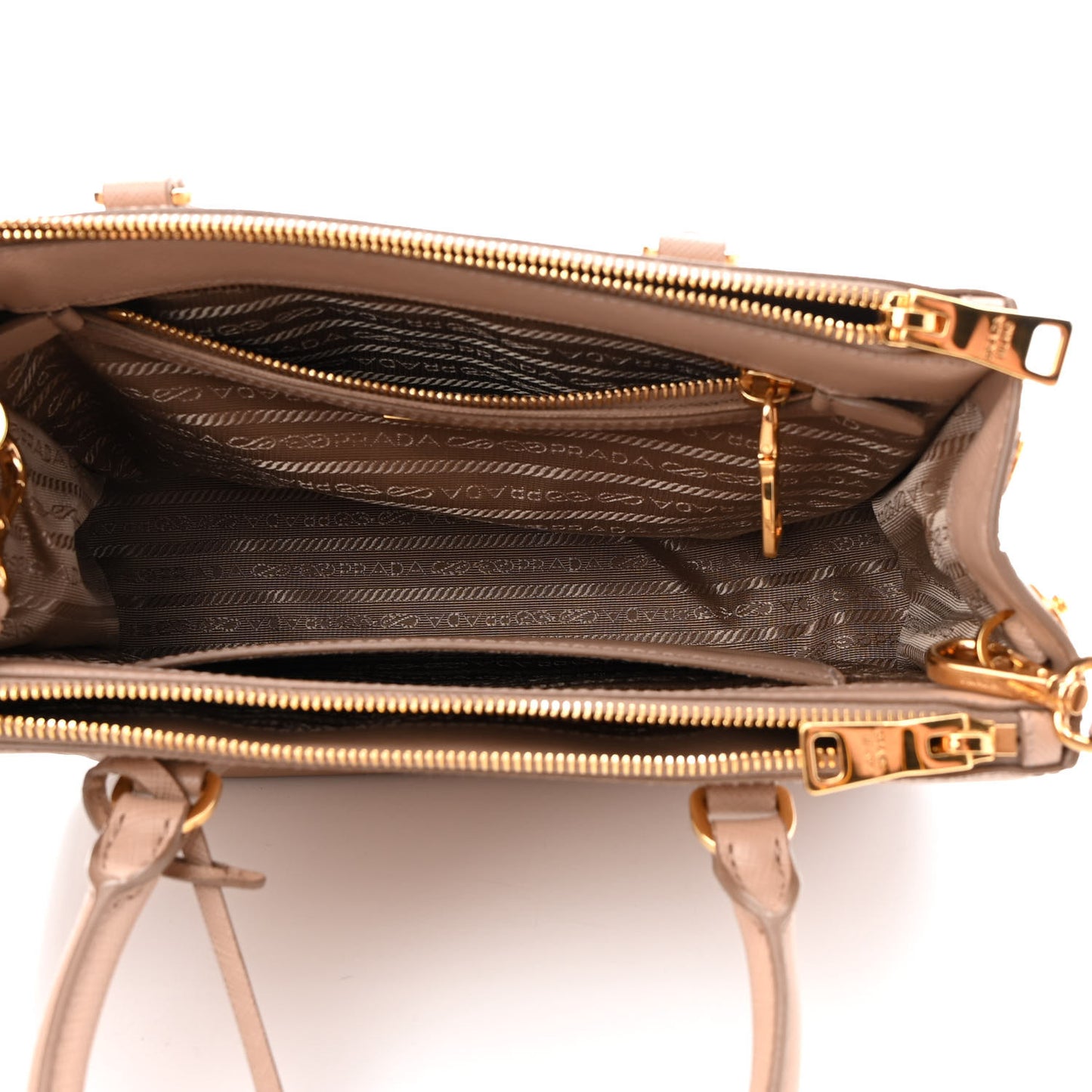 Saffiano Mini Galleria Double Zip Tote Cammeo