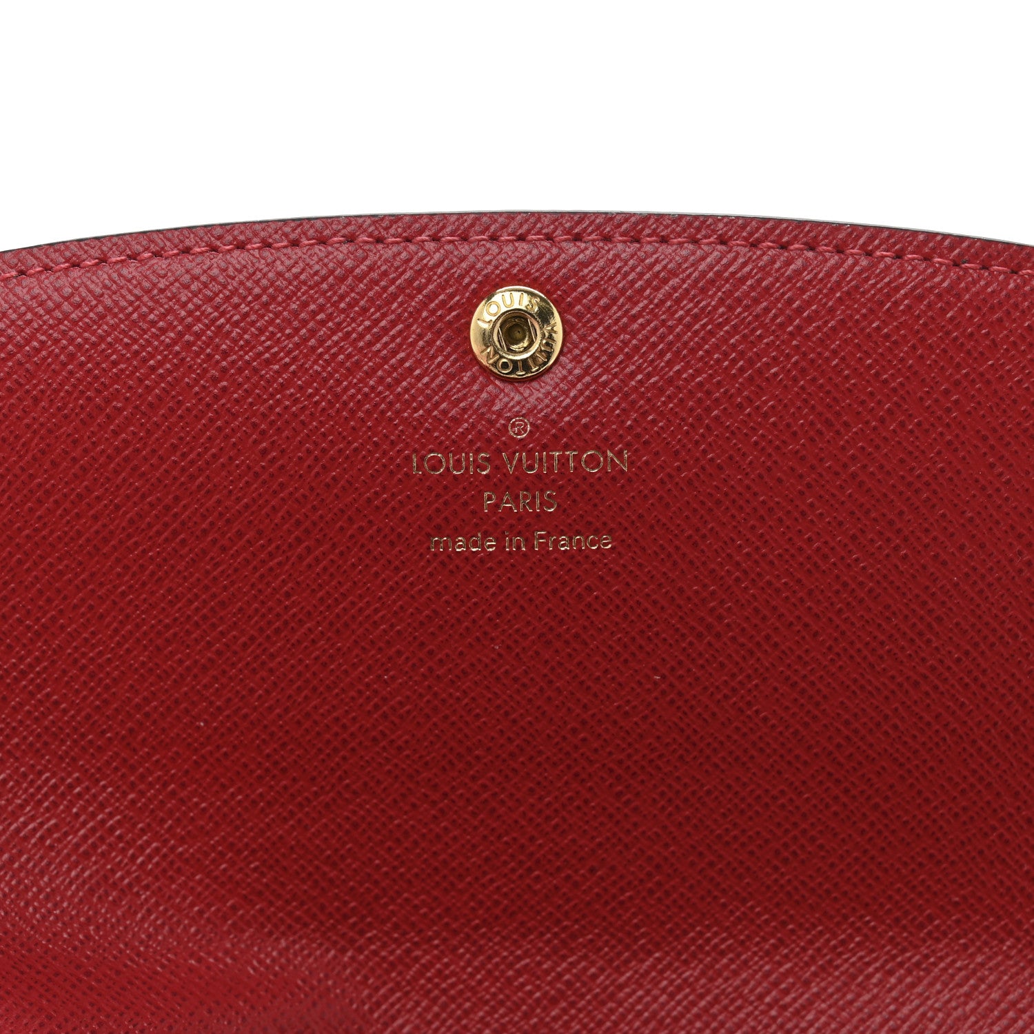 Louis Vuitton Damier Ebene Emilie Wallet Red 6 of 10