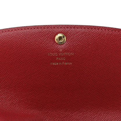 Louis Vuitton Damier Ebene Emilie Wallet Red 6 of 10
