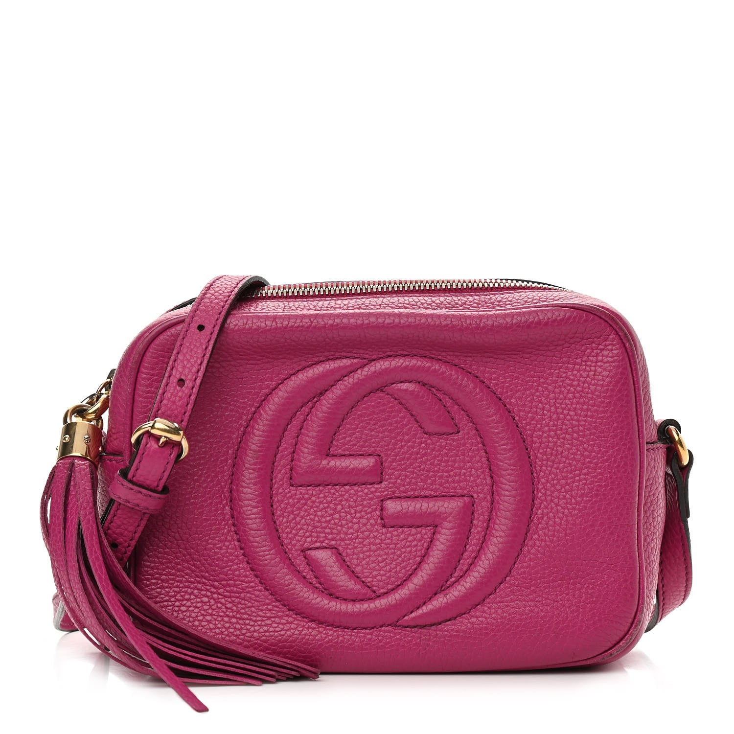 Gucci Cellarius Calfskin Small Soho Disco Bag Bright Bouganville 1 of 13