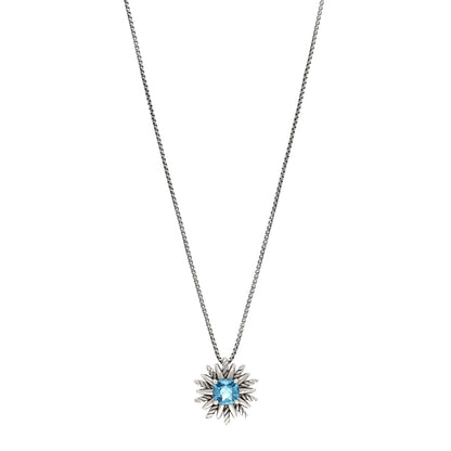David Yurman DAVID YURMAN Sterling Silver Blue Topaz Starburst Pendant Necklace 1 of 4