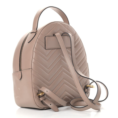 Gucci Calfskin Matelasse GG Marmont Dome Backpack Porcelain Rose 3 of 14
