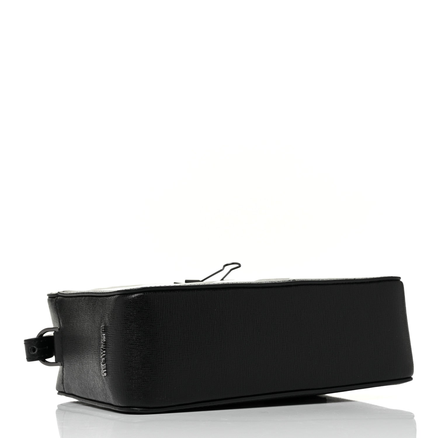 Off-White Saffiano Striped Diag Binder Belt Bag Black White 3 of 8