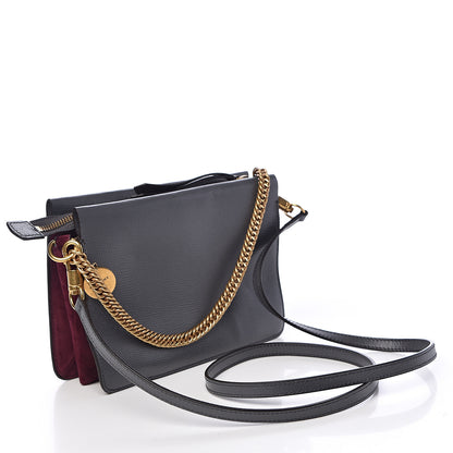 Givenchy Goatskin Suede Cross 3 Crossbody Bag Grey Aubergine 4 of 12