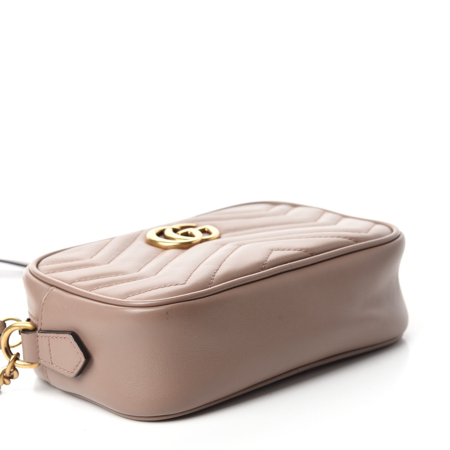 Gucci Calfskin Matelasse Mini GG Marmont Chain Shoulder Bag Porcelain Rose 4 of 10