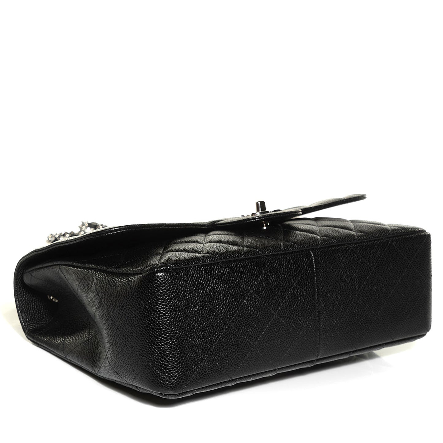 Caviar Quilted Jumbo Single Flap Black