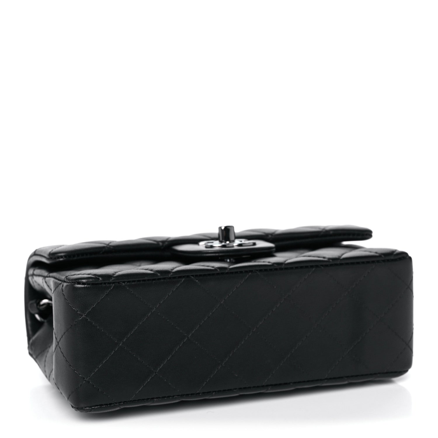 Chanel Lambskin Quilted Mini Rectangular Flap Black 4 of 15