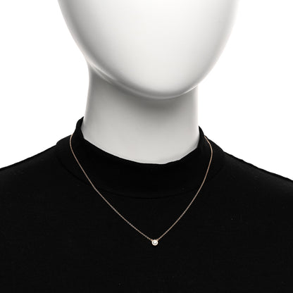 Tiffany 18K Rose Gold Diamond .14ct Elsa Peretti Diamonds by the Yard Pendant Necklace 2 of 5