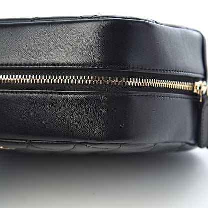 Chanel Lambskin Quilted Medium Curvy Pouch Cosmetic Case Black 8 of 11