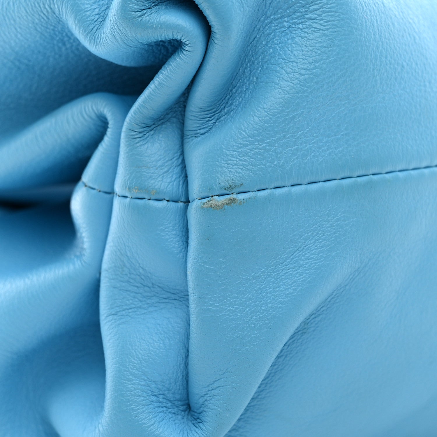 Bottega Veneta Smooth Butter Calf The Pouch Oversized Clutch Sky Blue 8 of 15