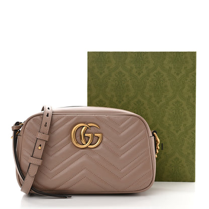 Gucci Calfskin Matelasse Small GG Marmont Chain Shoulder Bag Porcelain Rose 11 of 11