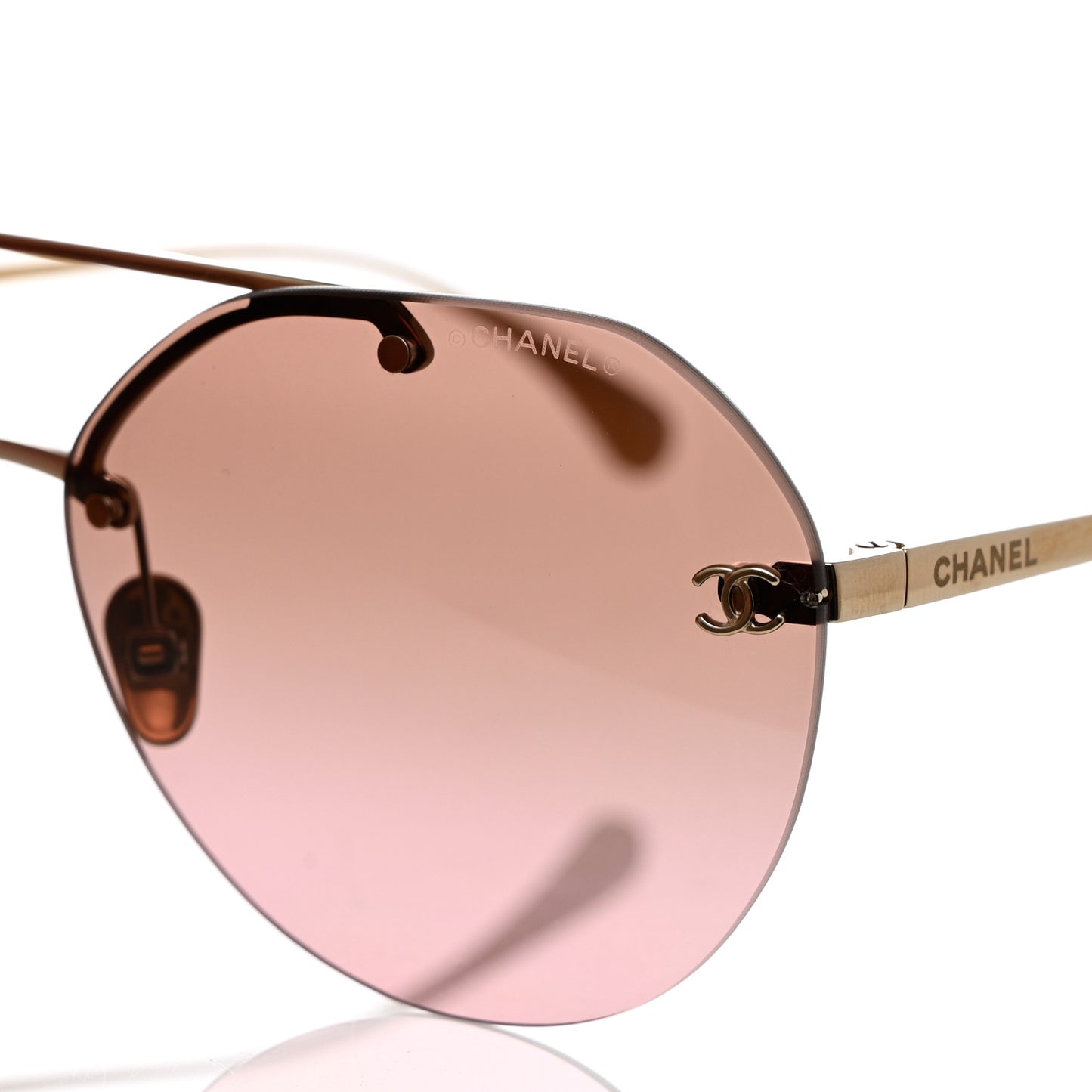 Titanium CC Pilot Aviator Sunglasses 4272-T Gold