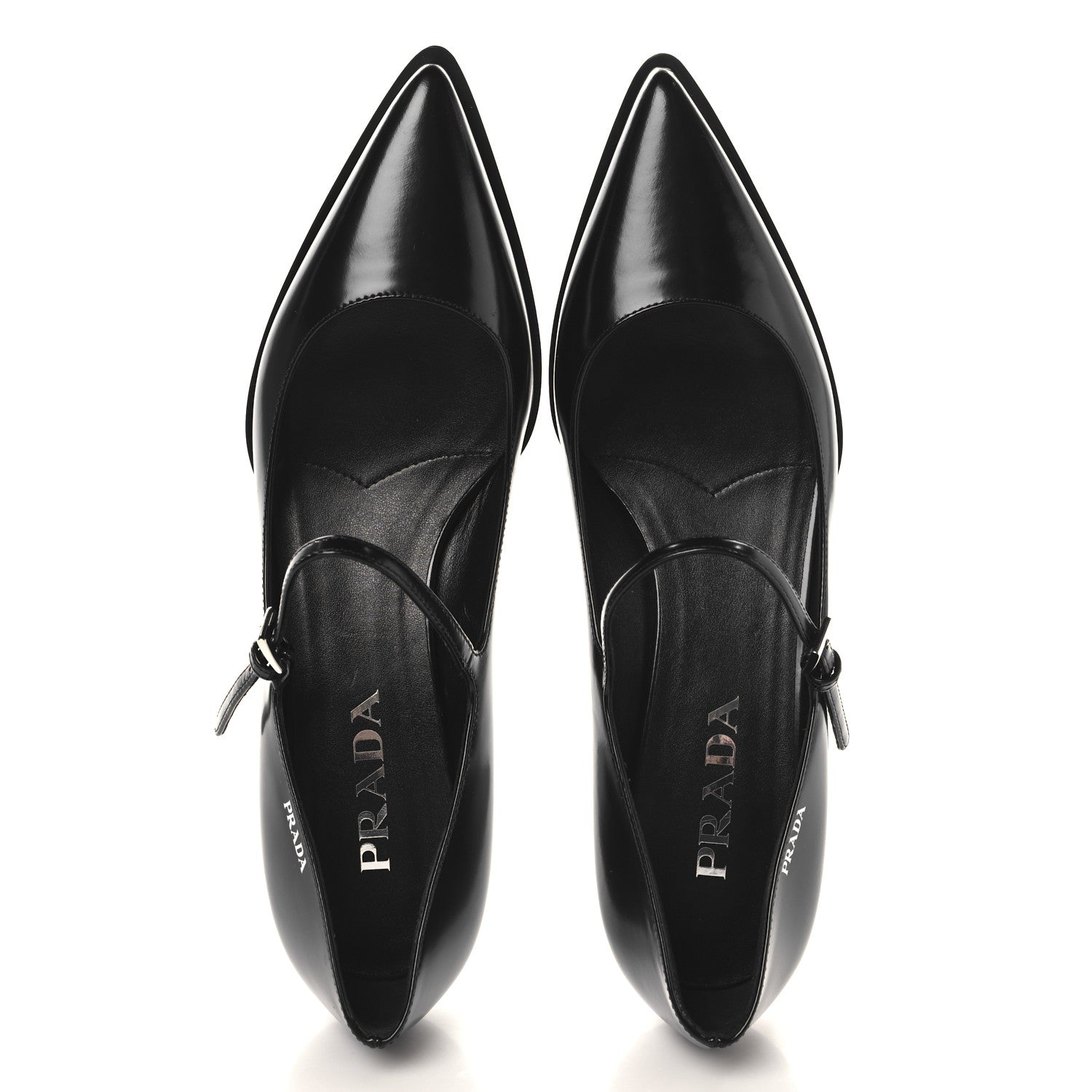 Prada Spazzolato Mary Jane 45mm Pumps 38.5 Black 2 of 8