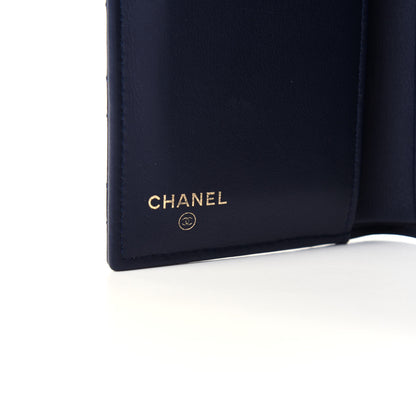 Chanel Lambskin Quilted Medium Boy Flap Wallet Navy 6 of 10