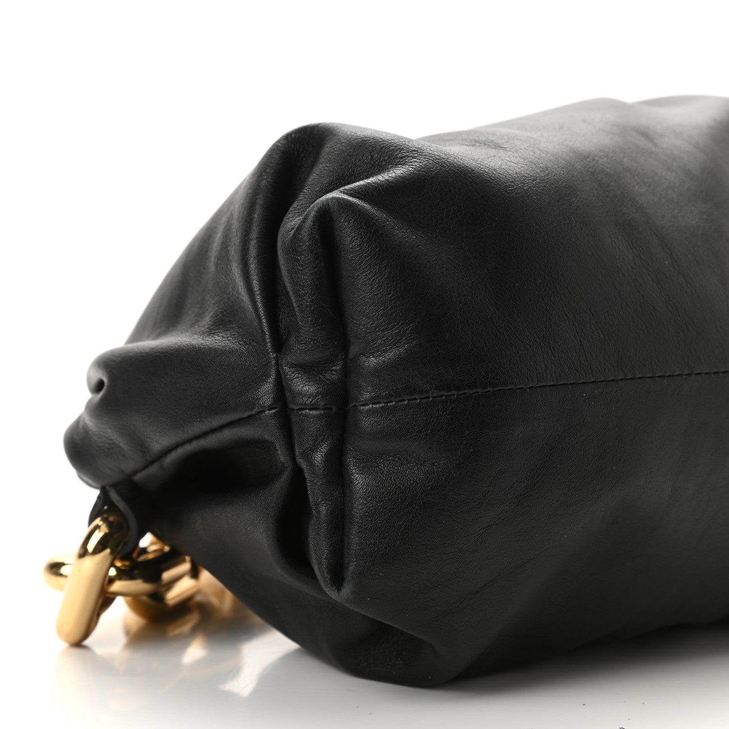 Bottega Veneta Calfskin The Pouch Chain Black 9 of 10