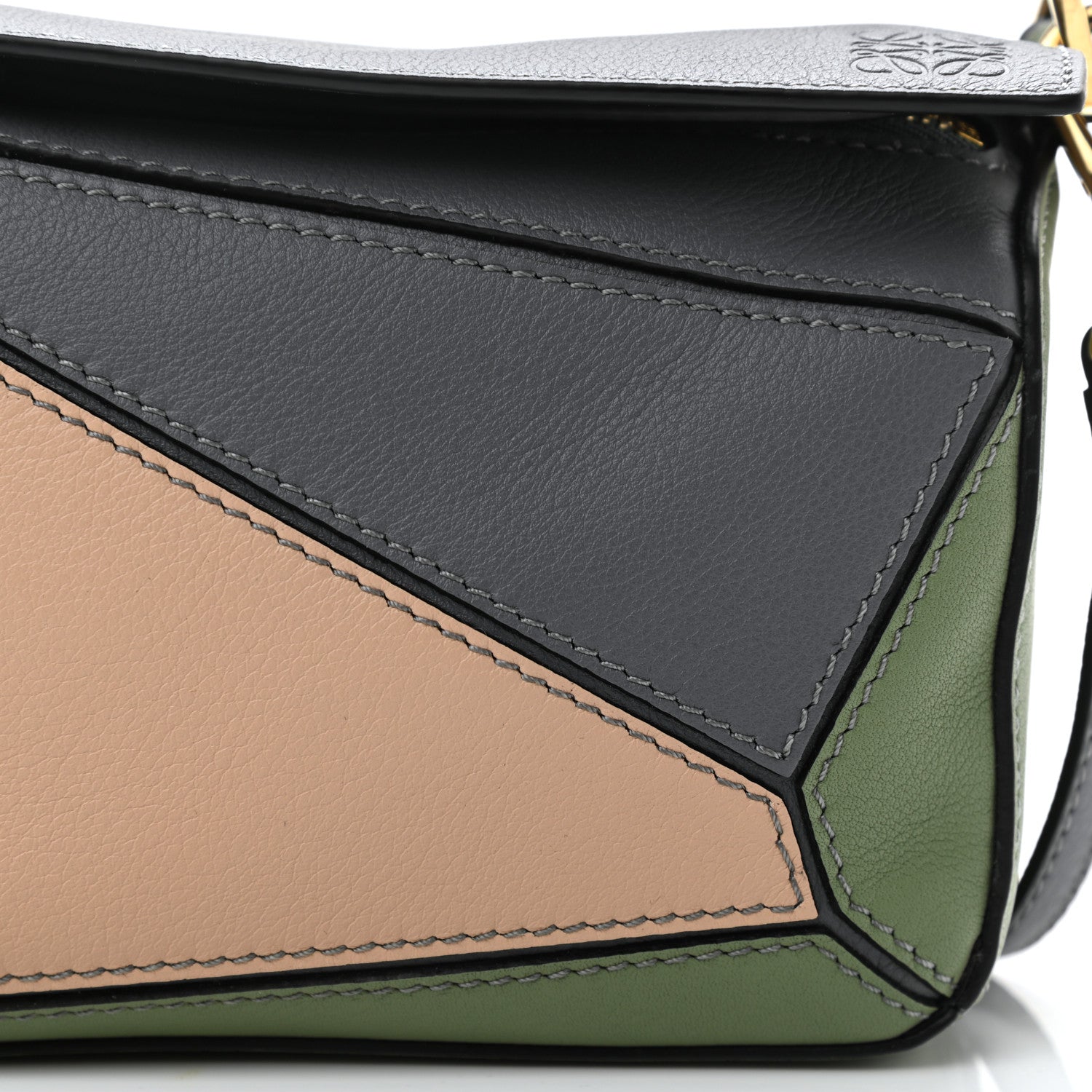 Loewe Calfskin Mini Puzzle Bag Asphalt Grey Nude 8 of 11