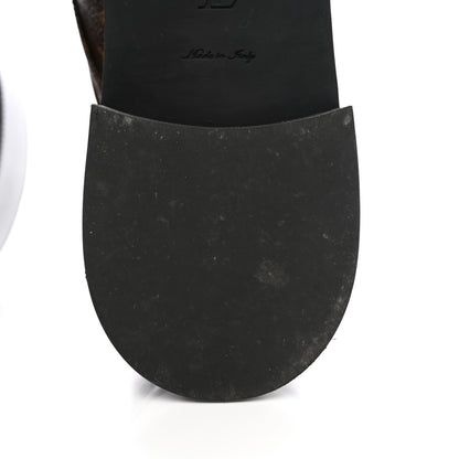 Louis Vuitton Calfskin Monogram Wonderland Flat Ranger Boots 40 Black 8 of 14