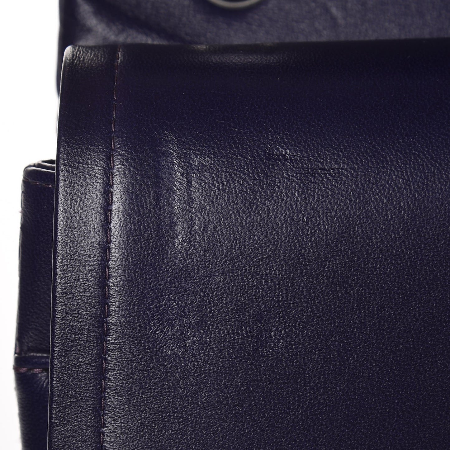 Lambskin Quilted Jumbo Double Flap Dark Purple