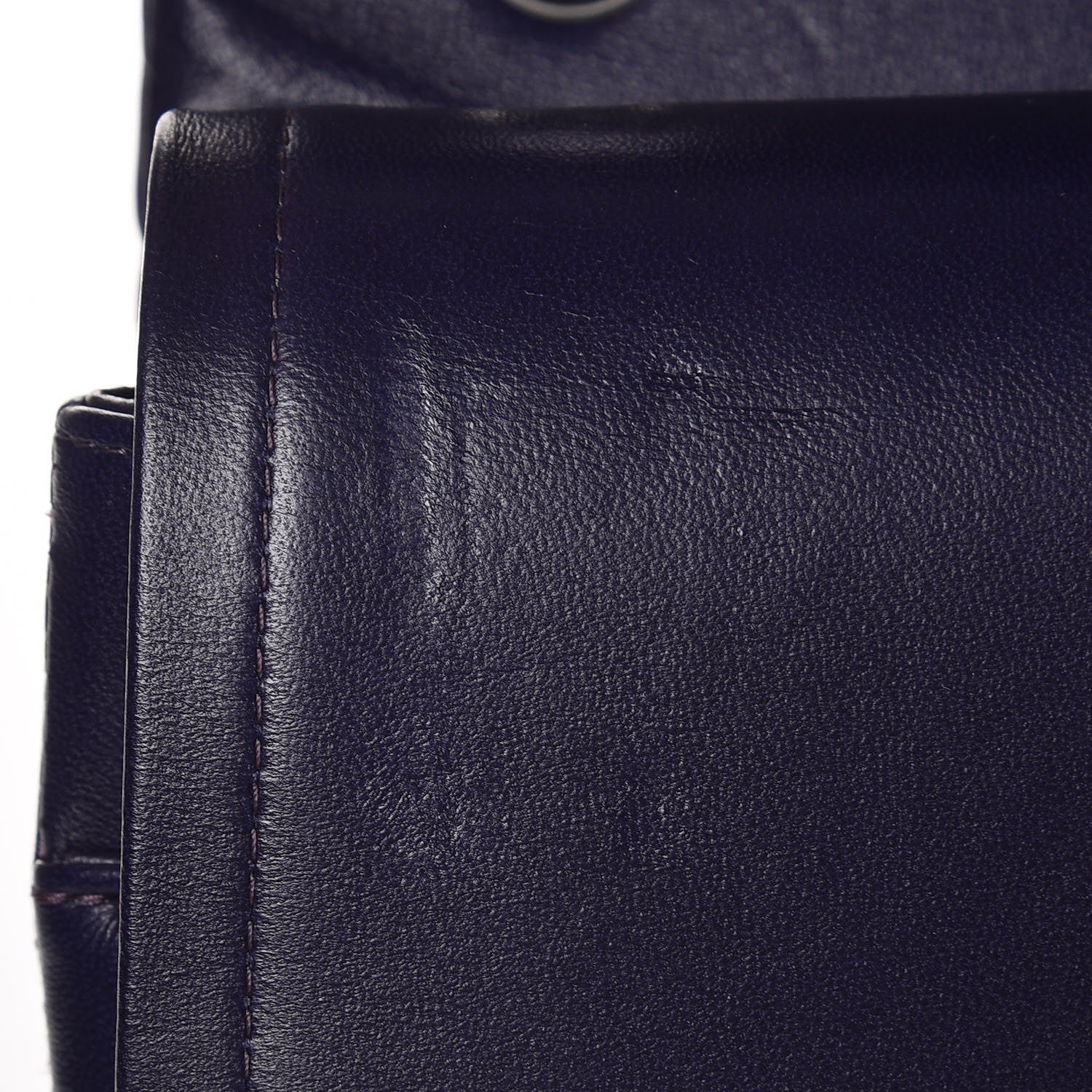 Chanel Lambskin Quilted Jumbo Double Flap Dark Purple 11 of 13