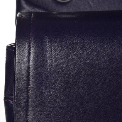 Chanel Lambskin Quilted Jumbo Double Flap Dark Purple 11 of 13