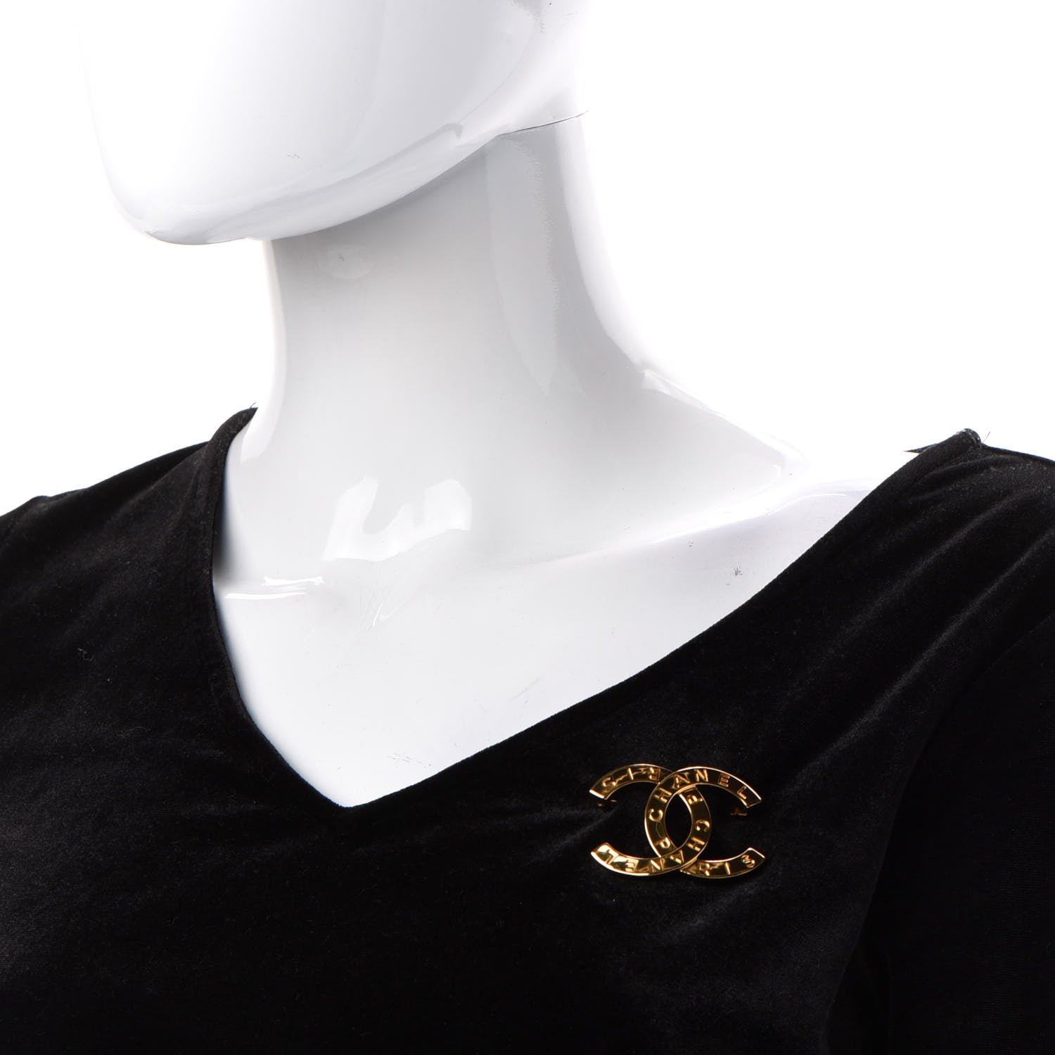 Chanel Metal Paris Button CC Large Brooch Gold 2 of 4