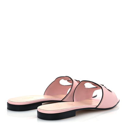 Gucci Cosmos Softy Calfskin Interlocking G Cut Out Slide Sandals 39 Candy Cotton 5 of 14