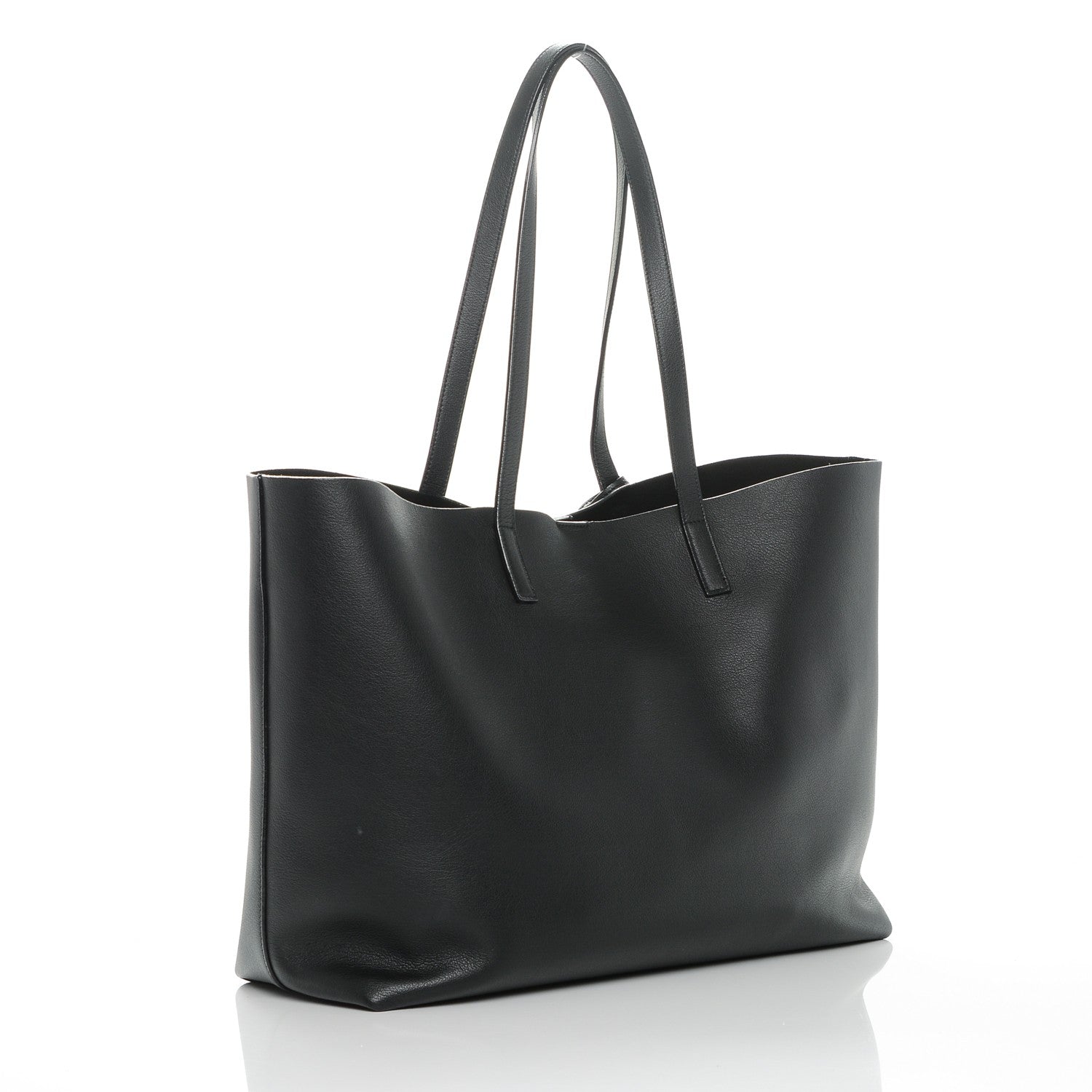 Saint Laurent Calfskin Large Shopping Tote Black 3 of 9
