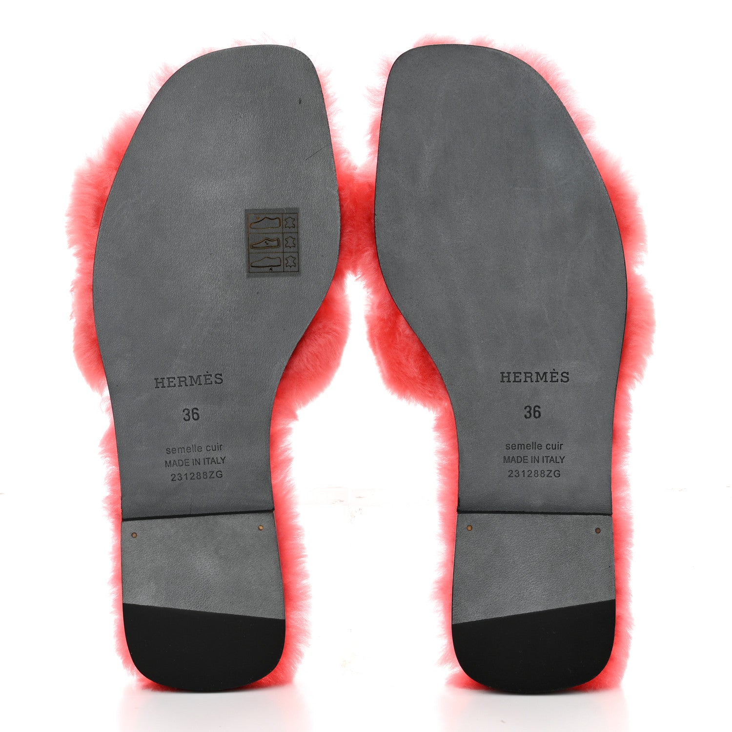 Hermes Woolskin Oran Sandals 36 Rose Du Desert 5 of 8