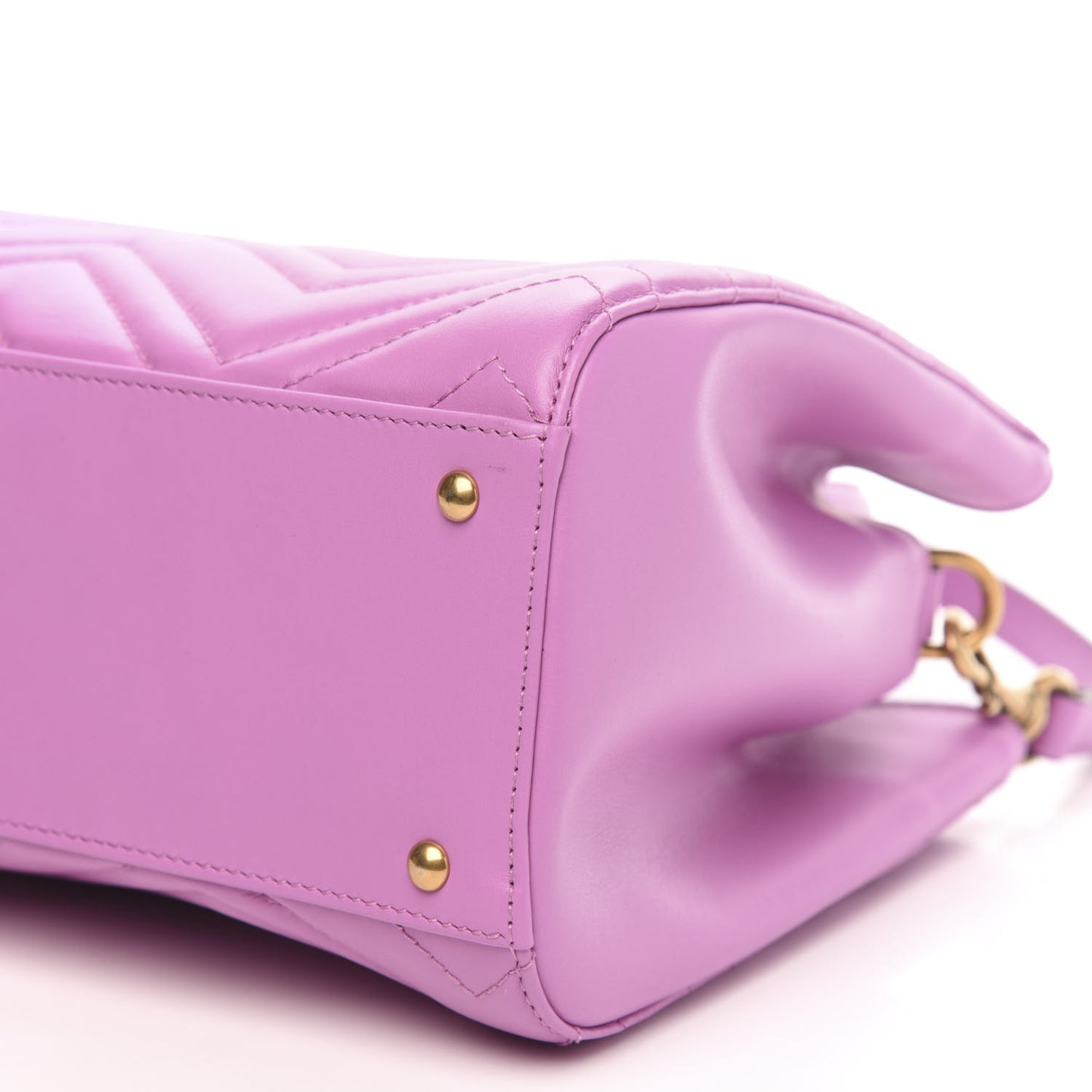 Calfskin Matelasse Small GG Marmont Tote Candy Mousse